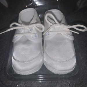 Little Things Mean a Lot White Christening Shoes